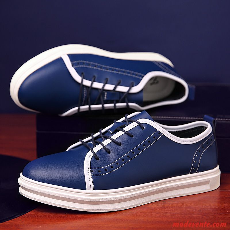 Chaussure De Ville Cuir Bleu Homme Papayawhip Violet Mc24296