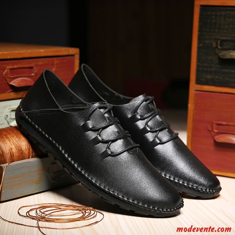 Chaussure De Ville Cuir Homme Jaune Peachpuff Mc24272