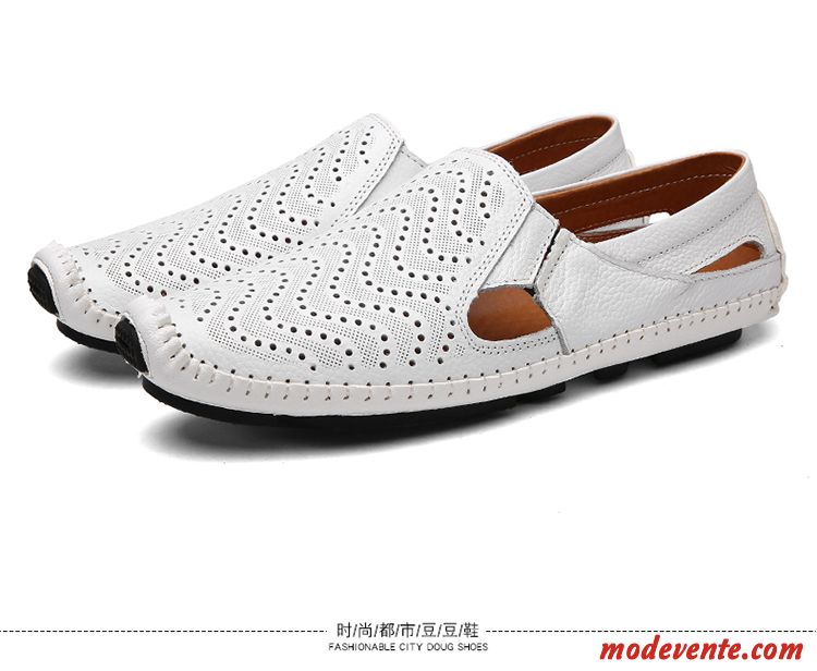 Chaussure De Ville Homme Marche Blanc Neigeux Vert Émeraude Mc23855