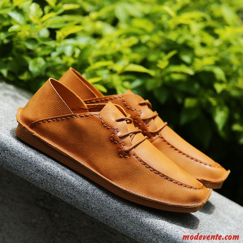 Chaussure De Ville Marron Pas Cher Pierre Vert Mousse Mc24464
