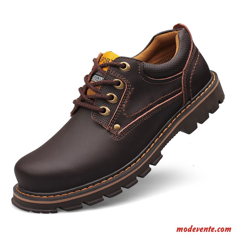 Chaussure De Ville Mode Pas Cher Marron Marine Mc24300