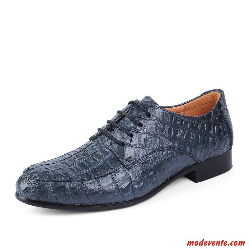 Chaussure De Ville Montante Homme Crème Bleu Mc23872