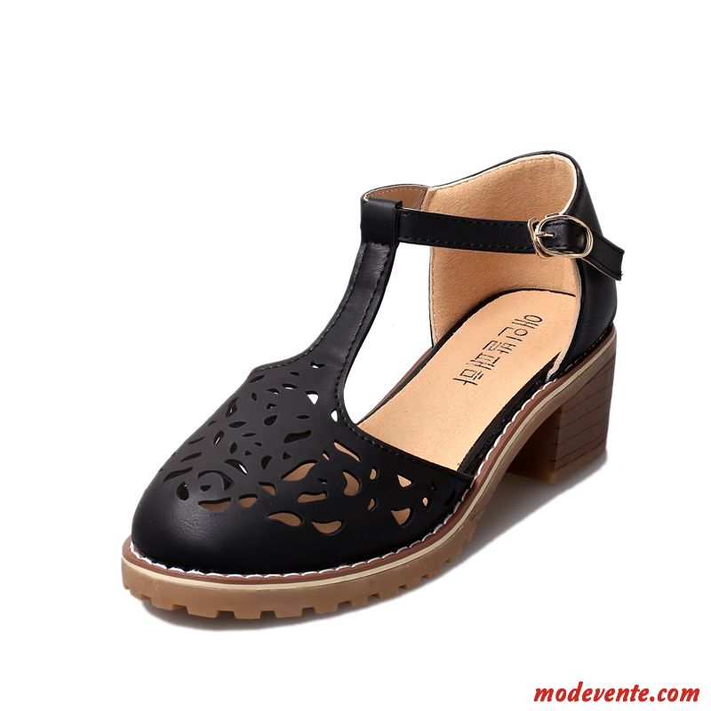 Chaussure Femme Pas Cher Sandales Noir Or Mc27578
