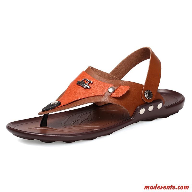 Chaussure Homme Sandales Pas Cher Ivoire Saphir Mc26106