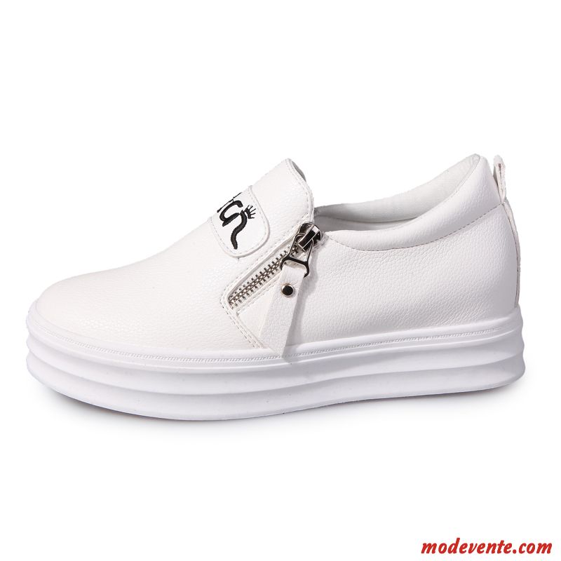 Chaussure Mocassin Femme Gris Ardoise Blanc Mc26866