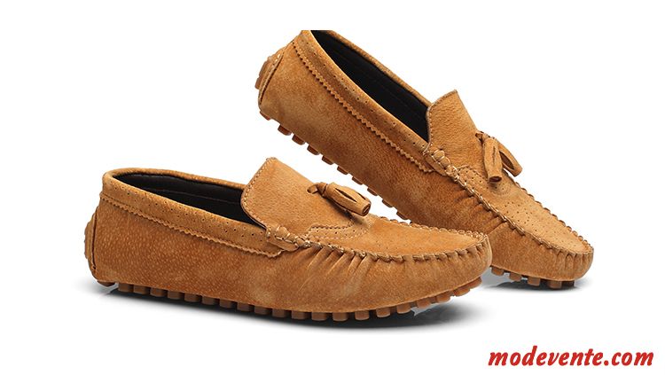 Chaussure Mocassin Homme Pas Cher Blanc Neigeux Neige Mc23630
