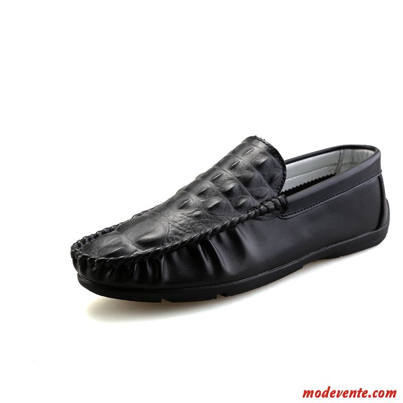 Chaussure Mocassin Pour Homme Blanc Noir Mc23792