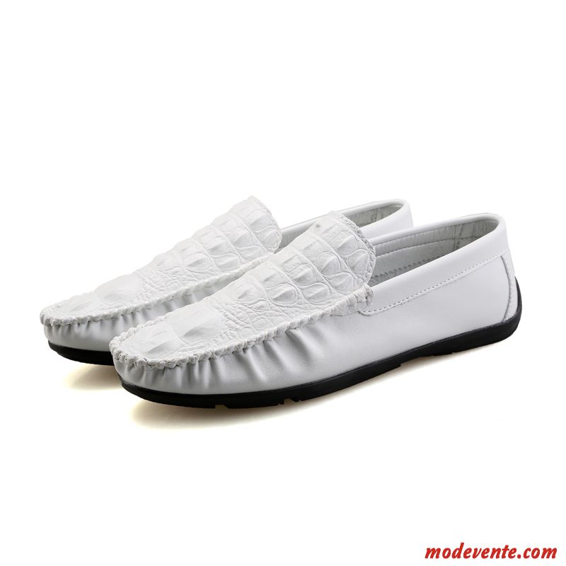 Chaussure Mocassin Pour Homme Blanc Noir Mc23792