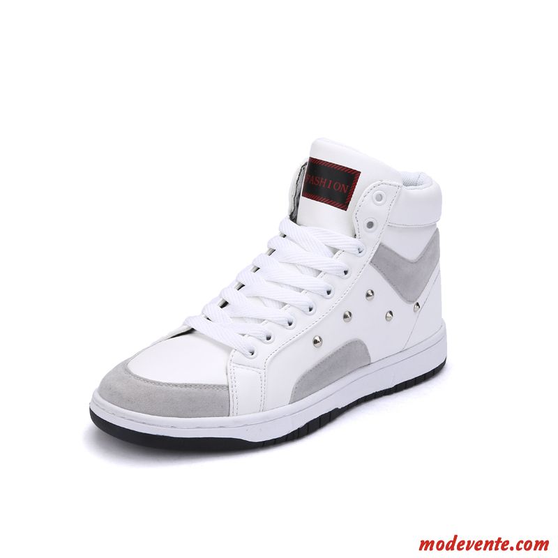 Chaussure Montante Marque Homme Tout Blanc Violet Mc20266