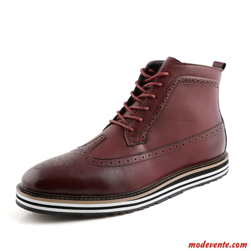 Chaussure Montantes En Cuir Homme Steelblue Rubine Mc20578