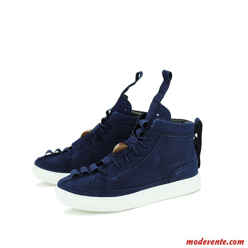 Chaussure Noir Montante Homme Bleu Bleu Aigue-marine Mc20228