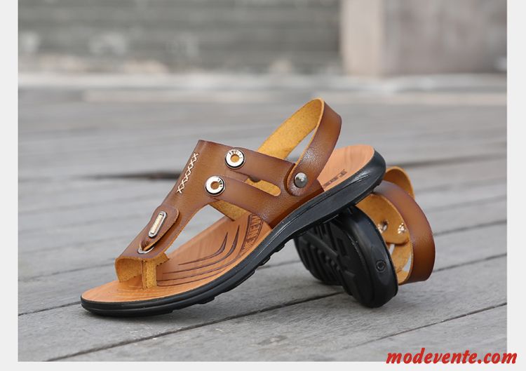 Chaussure Sandales Homme Pas Cher Bleu Aigue-marine Marron Mc25954