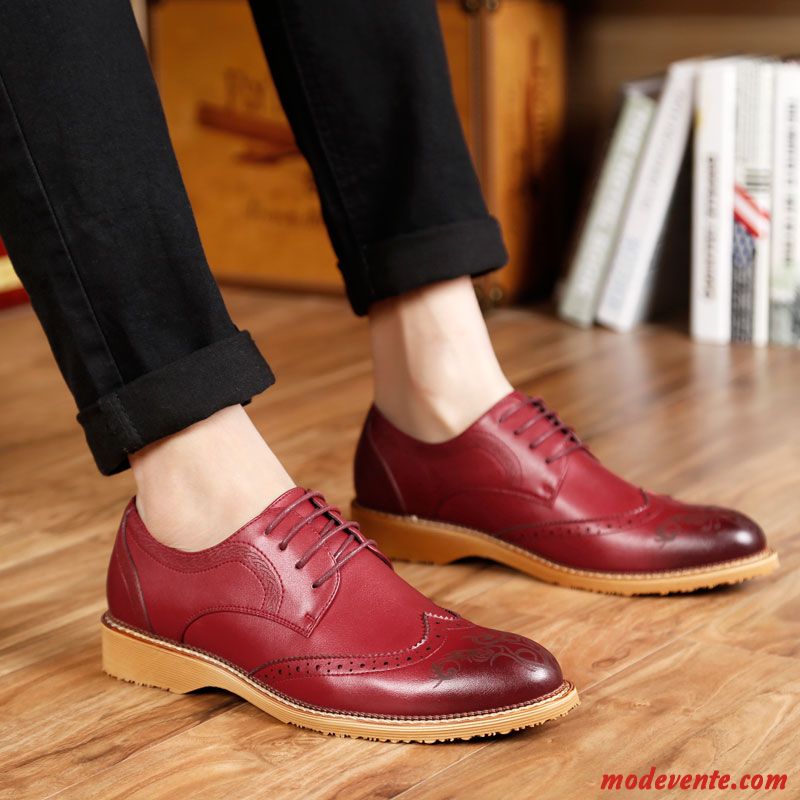 Chaussure Ville Confortable Homme Bordeaux Peachpuff Mc24351