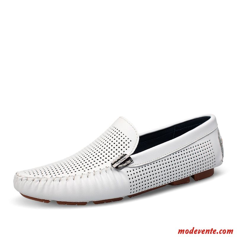 Chaussure Ville Homme Confortable Blanc Marron Mc24648