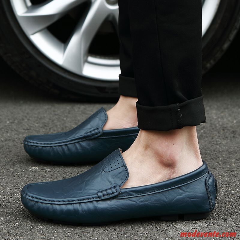 Chaussures De Ville Pour Homme Noir Bleu Cobalt Mc23931