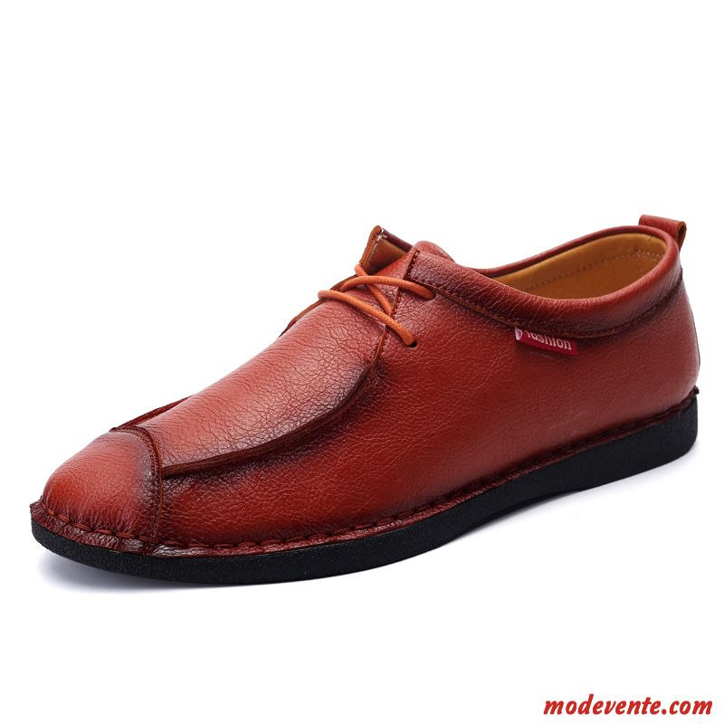 Chaussures En Cuir Pour Homme Saumon Neige Mc24306