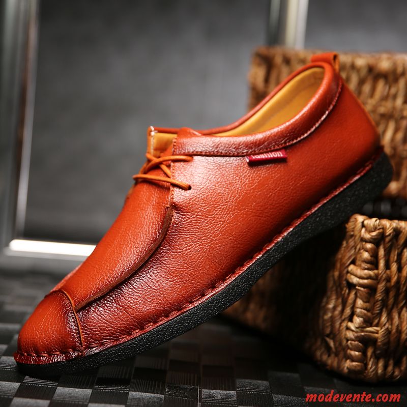 Chaussures En Cuir Pour Homme Saumon Neige Mc24306