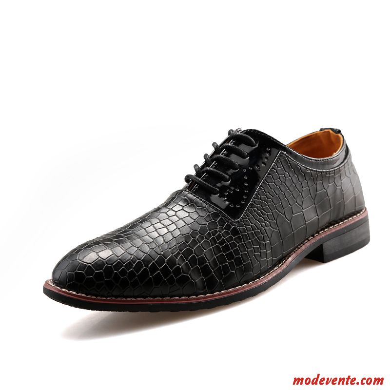 Chaussures En Ville Cuir Pour Homme Noir Lilas Mc24071