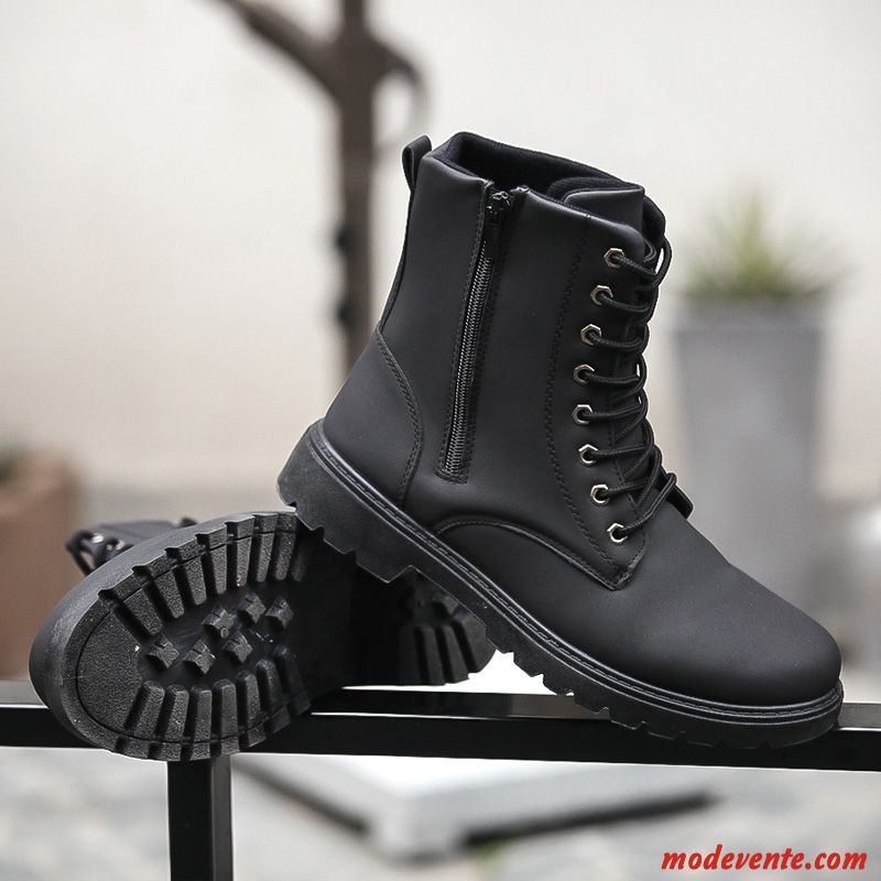 Chaussures Hommes Noires Talons Vert Tomate Mc22298