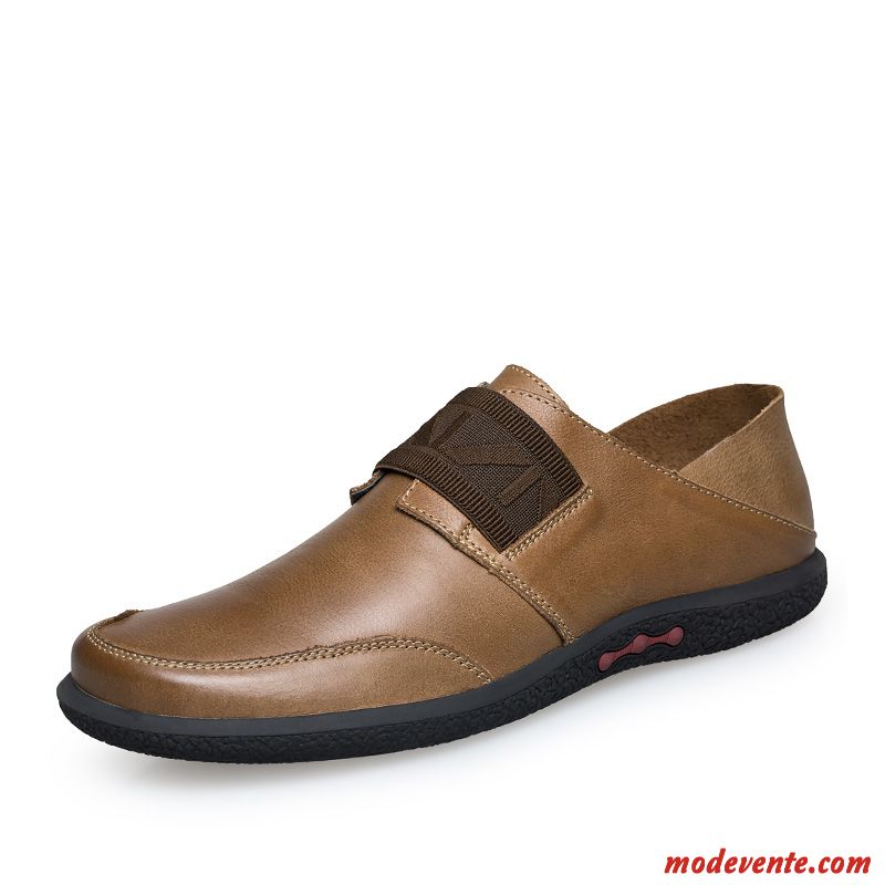 Chaussures Mocassins En Cuir Pas Cher Blanc Neigeux Mauve Mc23597