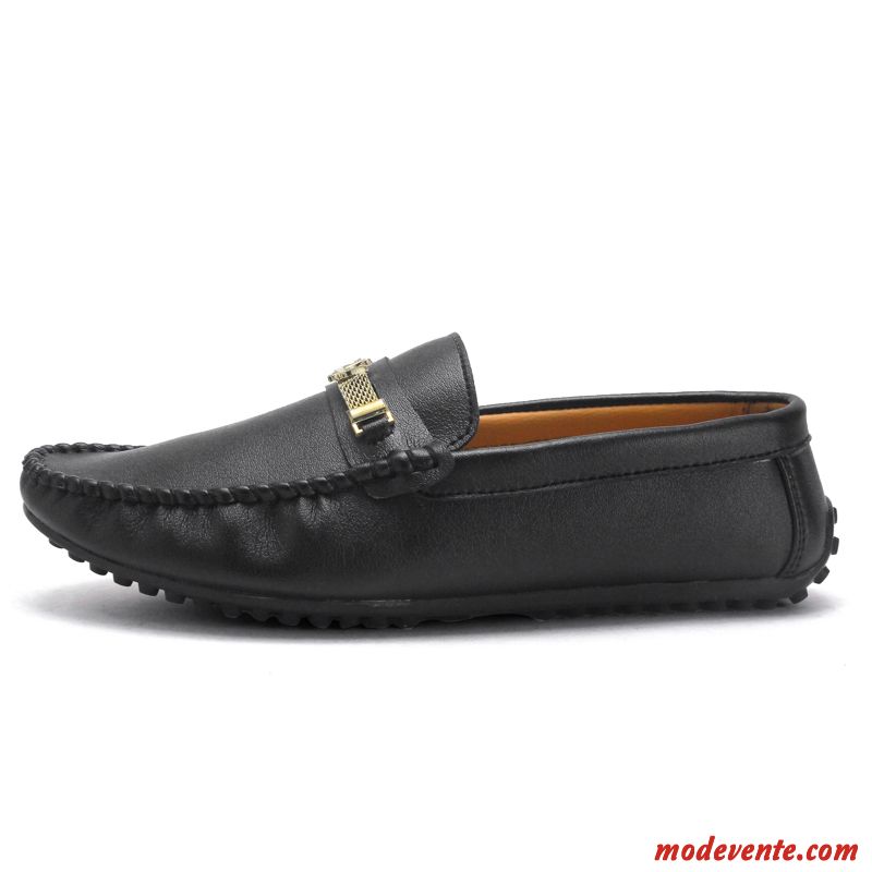 Chaussures Mocassins En Cuir Pas Cher Pierre Or Mc23779