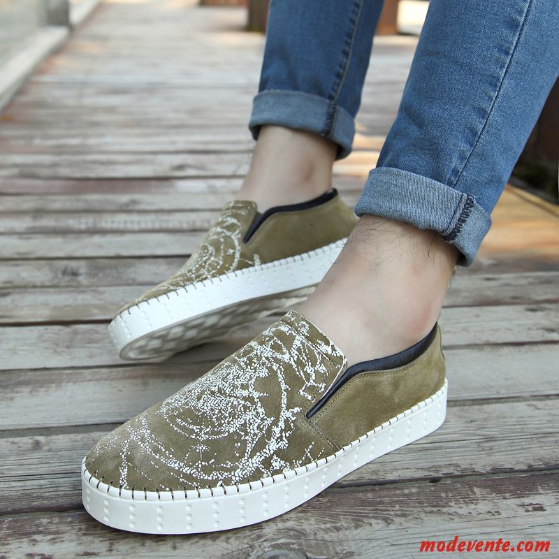 Chaussures Mocassins Homme Tendance Vert Jaunâtre Gris Ardoise Mc22943