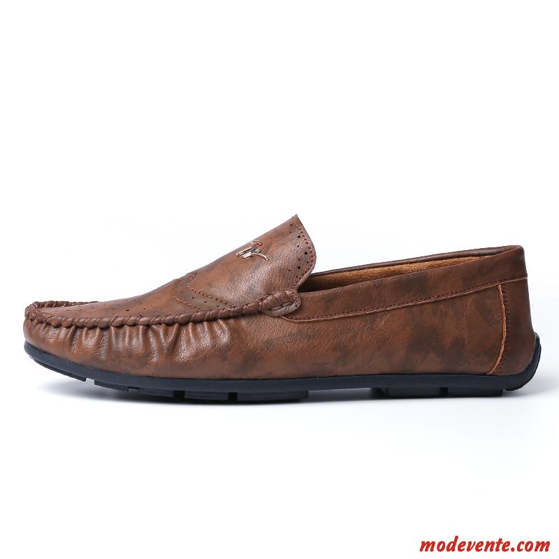 Chaussures Pour Homme Mocassins Pas Cher Or Écarlate Mc23648