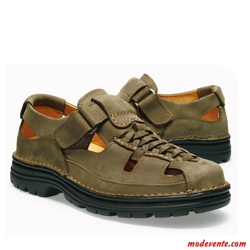 Chaussures Sandales En Cuir Pas Cher Vert Pâle Argent Mc26309