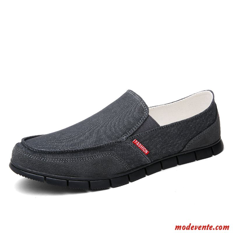 Chaussures Toile Confort Homme Blanc Neigeux Gris Brumeux Mc21684