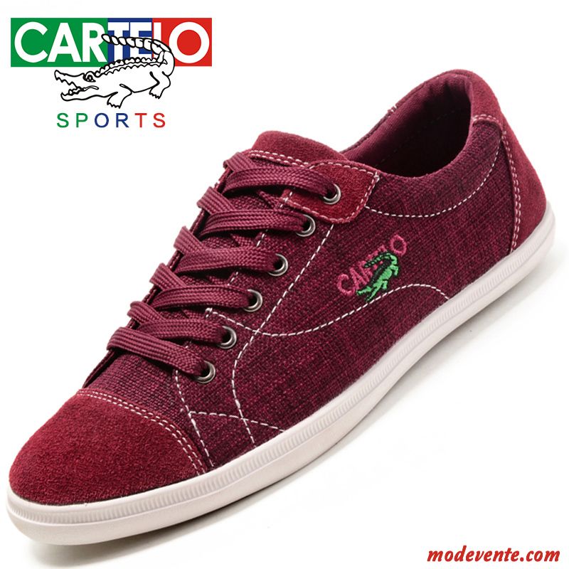 Chaussures Toile De Golf Discount Écarlate Marine Mc22028