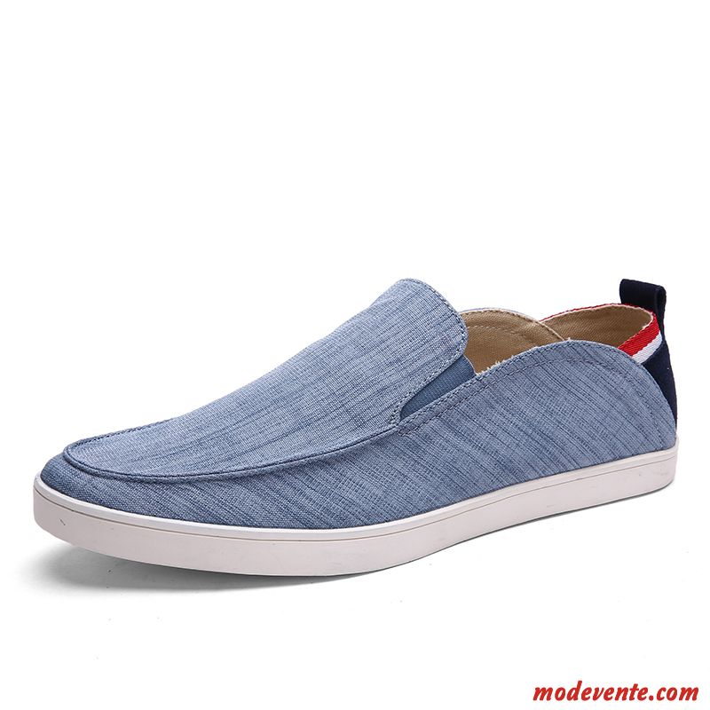 Chaussures Toile En Soldes Homme Blé Tout Noir Mc21481