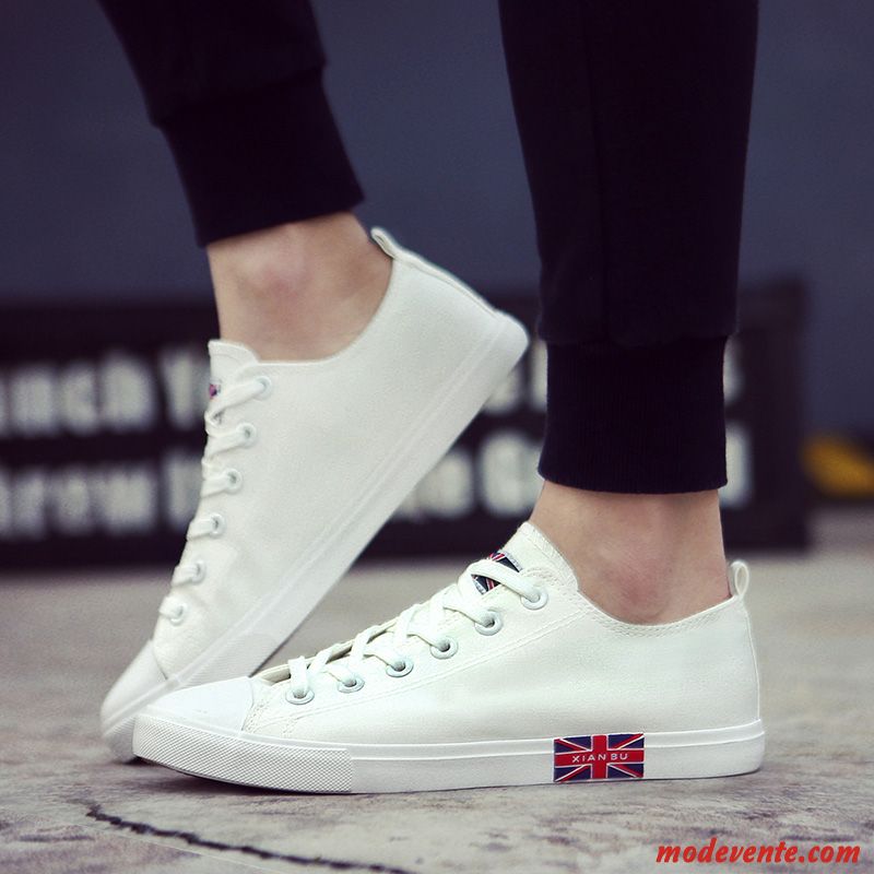 Chaussures Toile Fashion Pas Cher Blanc Blanc Mc21467