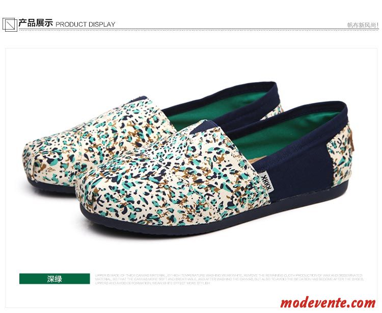 Chaussures Toiles Pour Femme Vert Mousse Olive Verte Mc26668