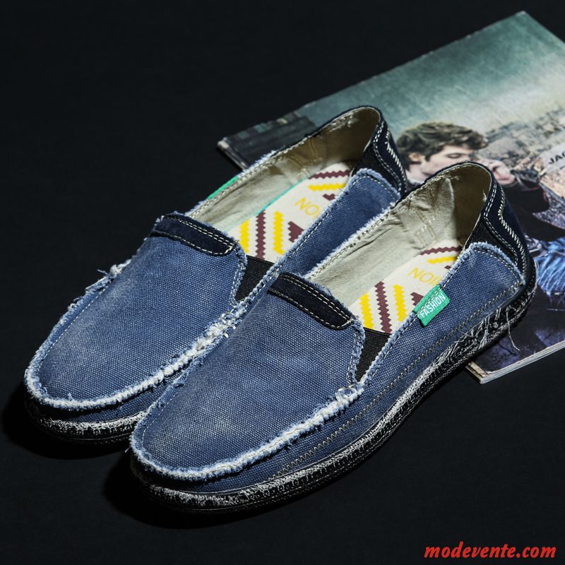 Chaussures À Plateforme Homme Or Bleu Cobalt Mc21572