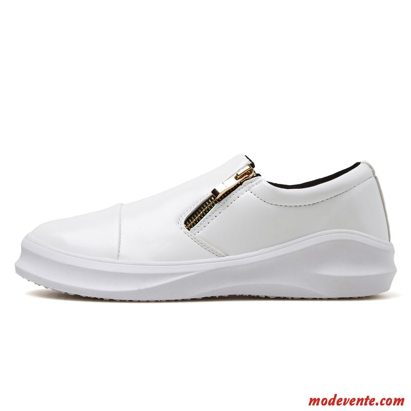 Escarpins Mocassins En Cuir Pas Cher Beige Marron Mc22636