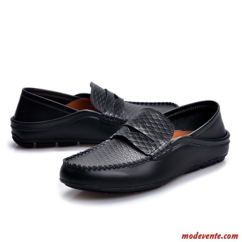 Escarpins Mocassins En Cuir Pas Cher Or Vert Mousse Mc23624