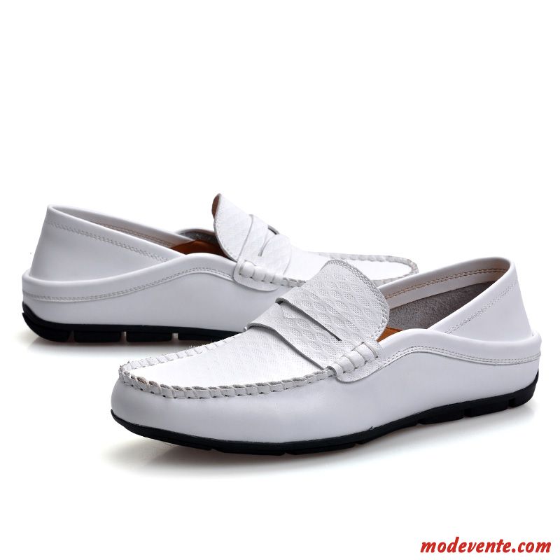 Escarpins Mocassins En Cuir Pas Cher Or Vert Mousse Mc23624