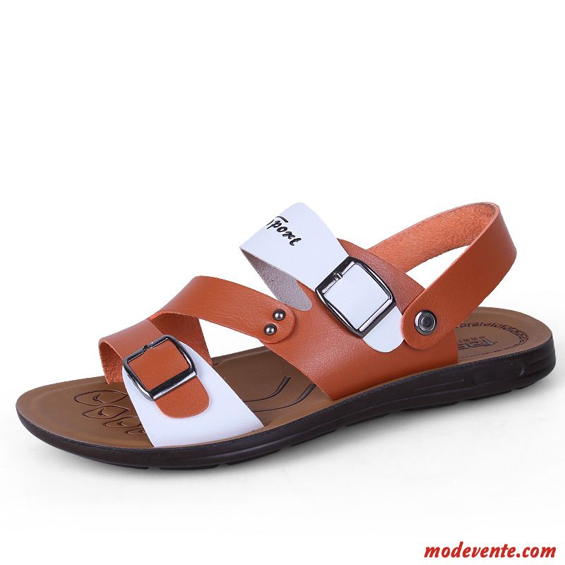 Les Chaussures Sandales Homme Blanc D'huître Blanc Mc25990