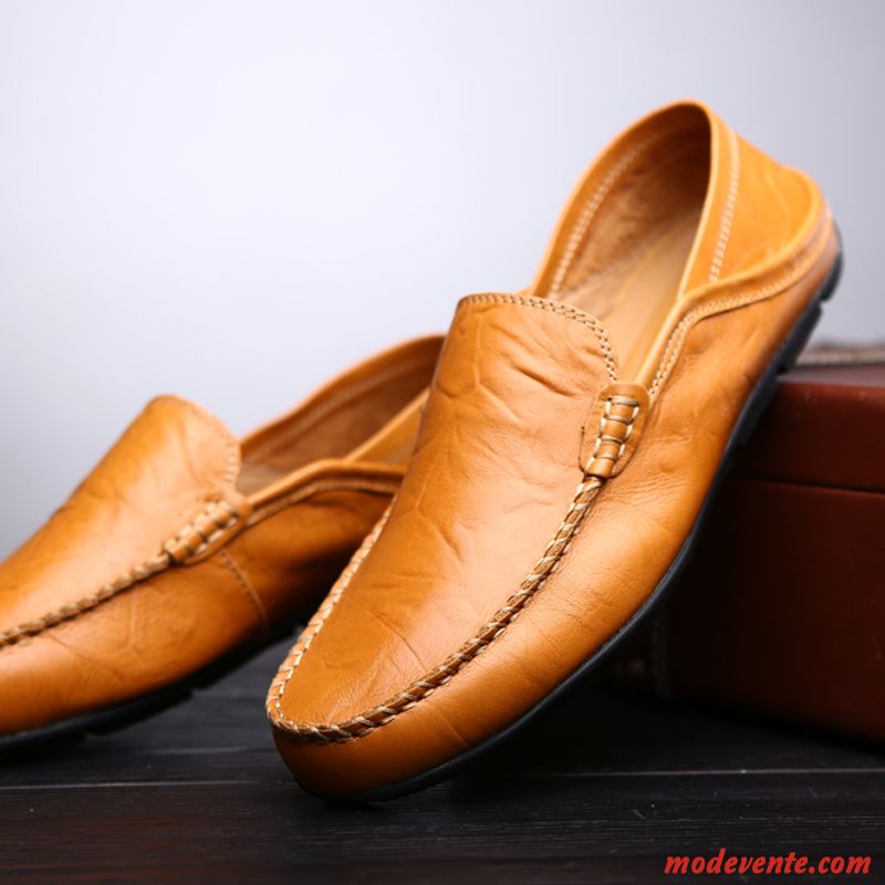 Mocassin Beige Homme Chaussure Jaune Vert Émeraude Mc23618