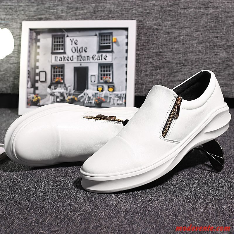 Mocassin Blanc Pour Homme Argent Rose Mc22867