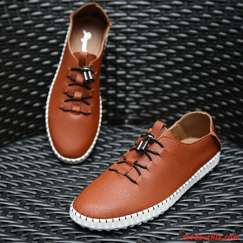 Mocassin Compensé Homme Rouge Pensée Mc22857