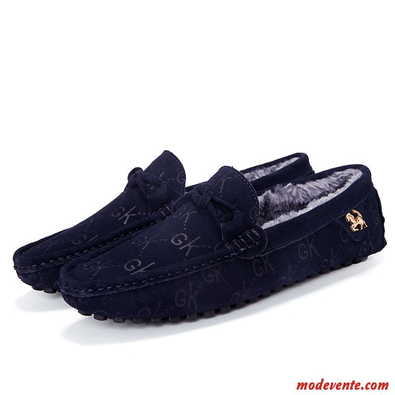 Mocassin Cuir Homme Pas Cher Blanc Turquoise Mc23684