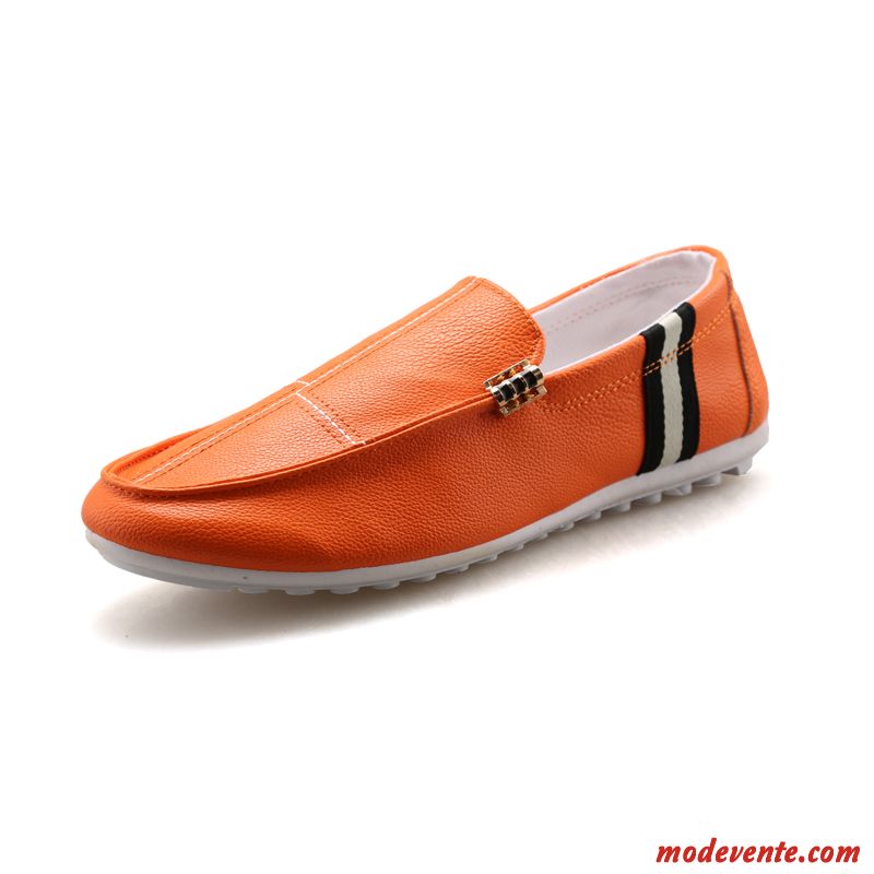 Mocassin Cuir Homme Pas Cher Rose Saumon Bronzer Mc23575