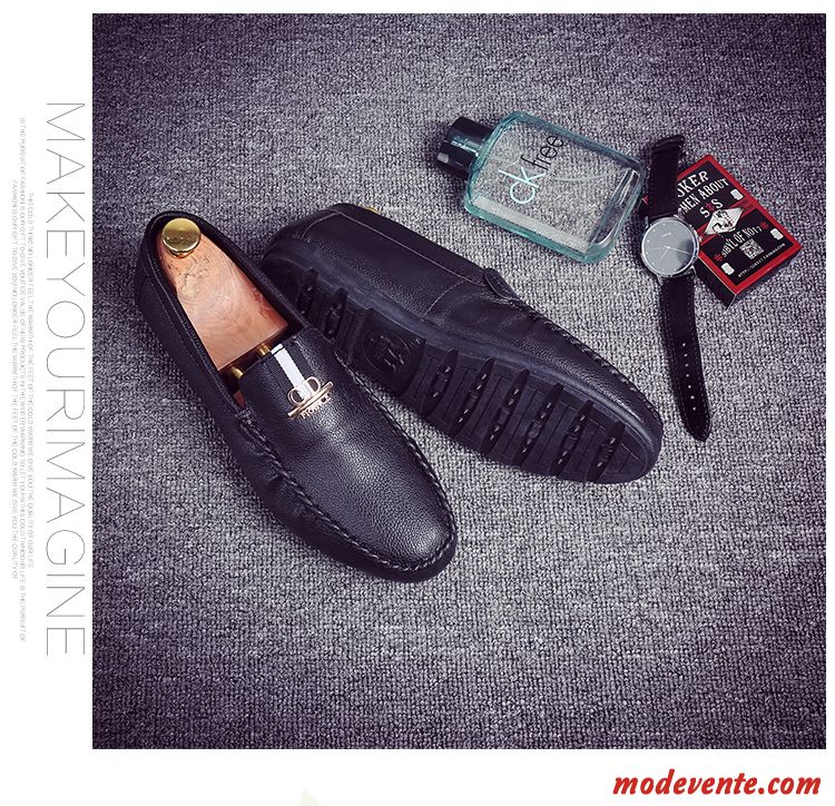 Mocassin Cuir Noir Homme Gris Charbon Beige Mc23691