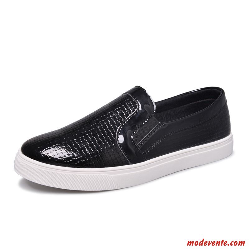 Mocassin Cuir Noir Homme Gris Fumé Pierre Mc22772