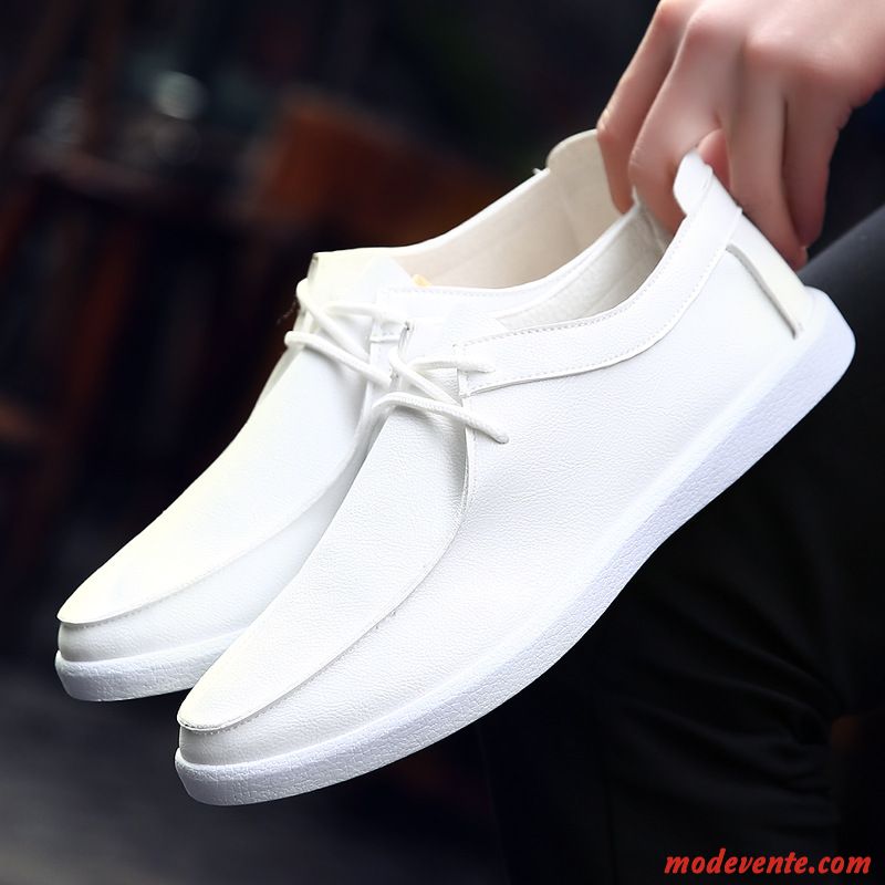 Mocassin Daim Homme Pas Cher Blanc Neigeux Chocolat Mc22737