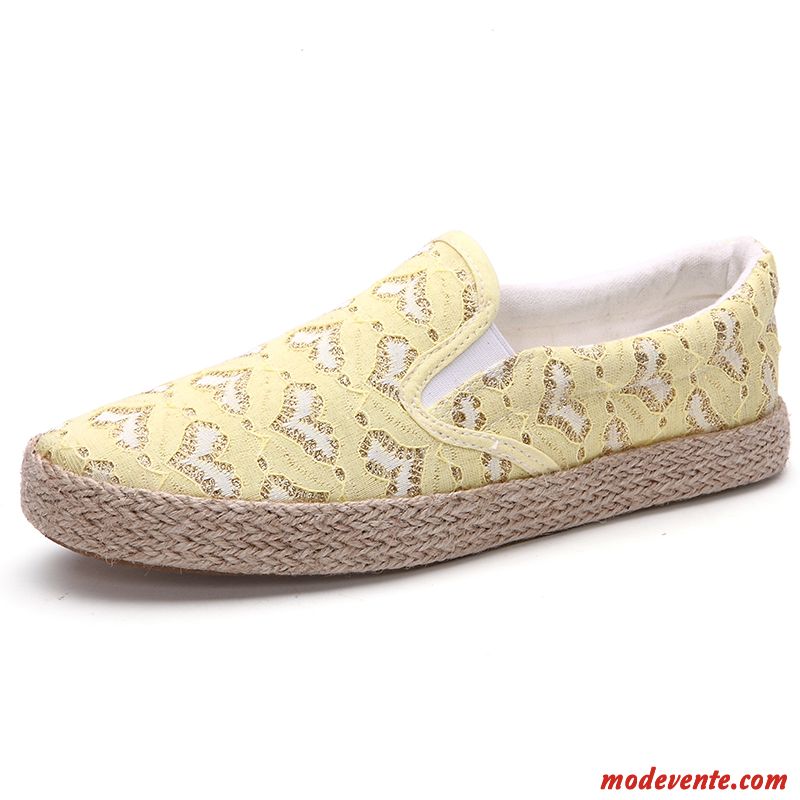 Mocassin De Marque Femme Kaki Jaune Mc26850