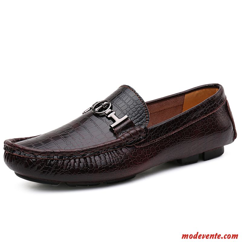 Mocassin En Cuir Homme Beige Sable Bleu Cobalt Mc23185