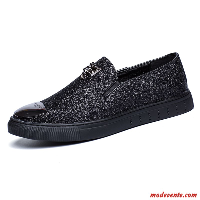 Mocassin Fashion Homme Bleu Cobalt Noir Mc22709