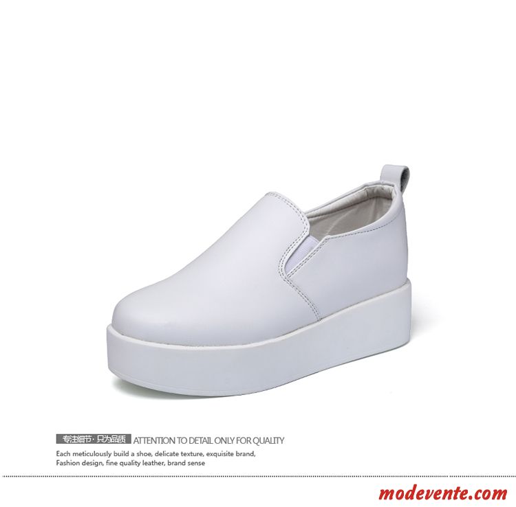 Mocassin Femme Blanc Pas Cher Rose Or Mc26971